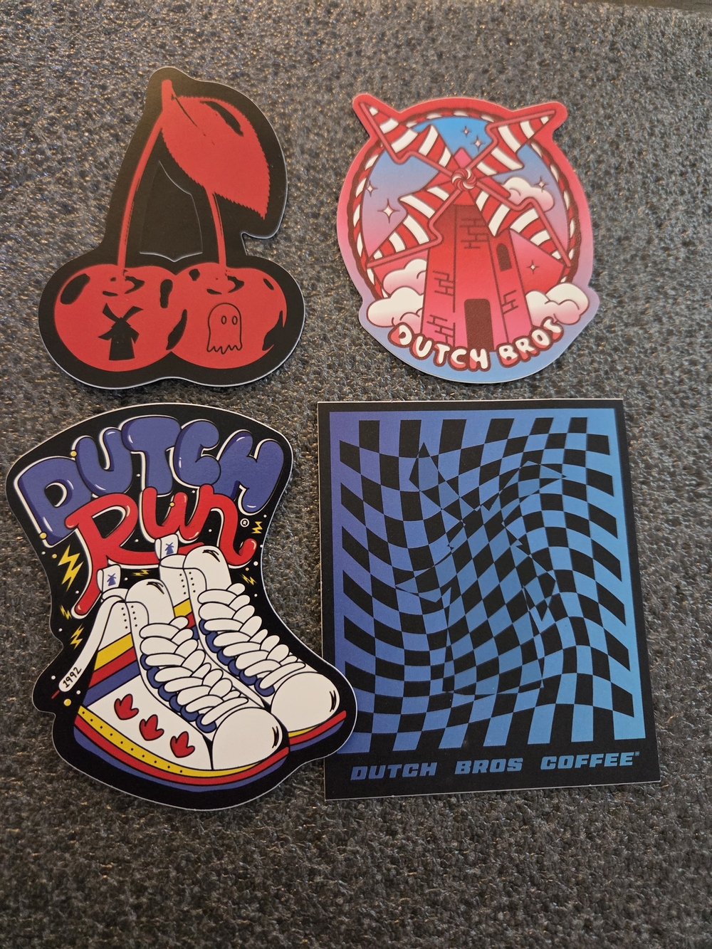 Dutch Bros 4 Pack Of Stickers In great condition